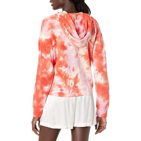 Pj Salvage Womens Daydream Tie Dye Hoodie Size X-Large - Red